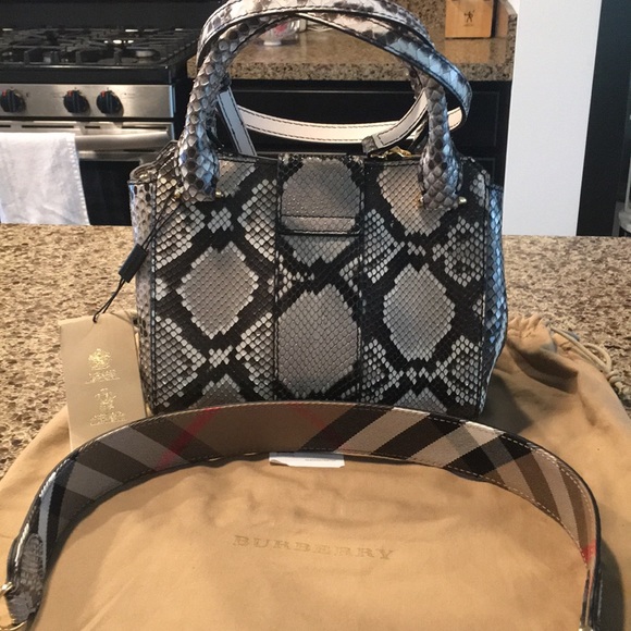 Sold NWT Burberry Python Buckle Handbag - Picture 3 of 8
